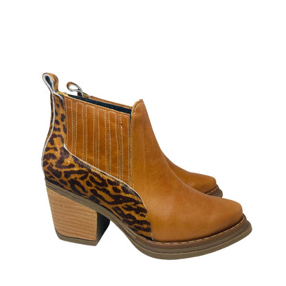 Botín Franchesca Camel Print