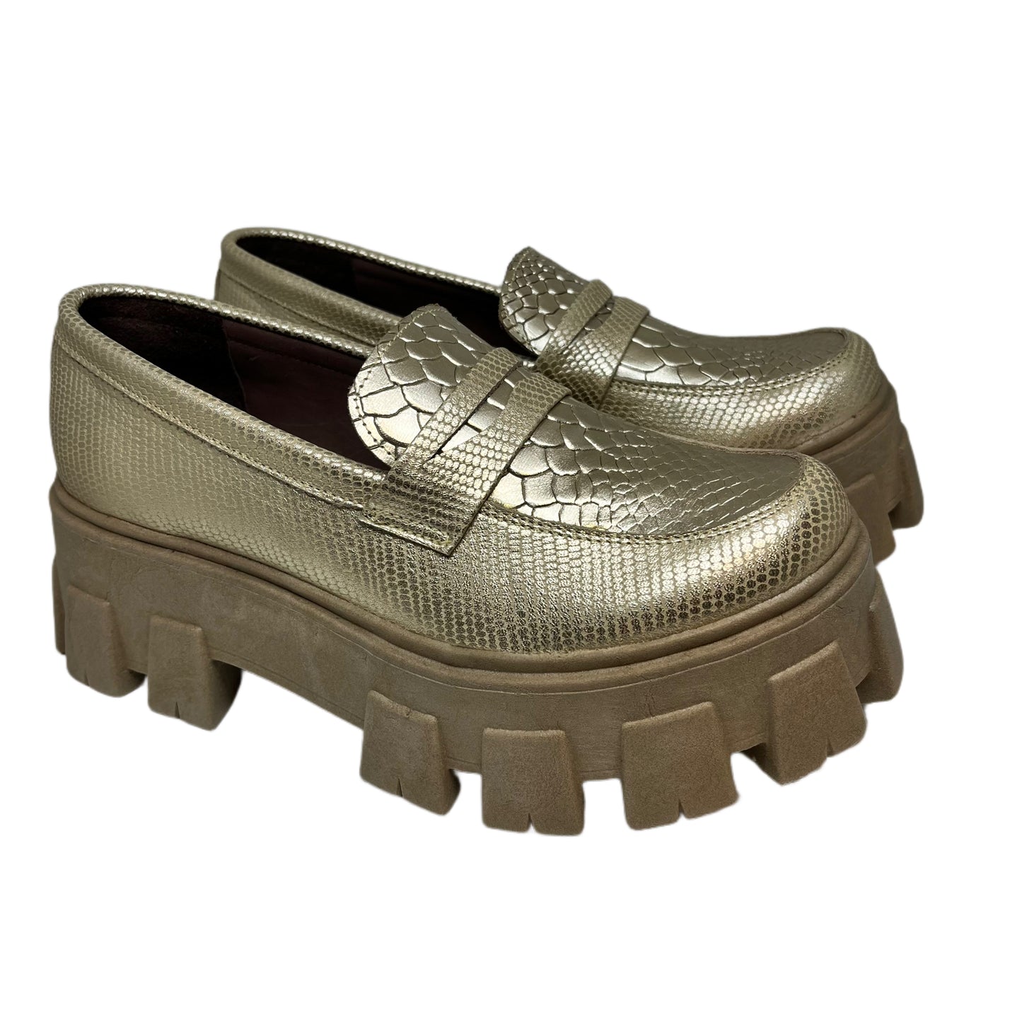 Mocasín Chunky Dorado